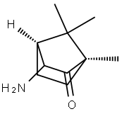 (1R,4S)-1,7,7-トリメチル-2-オキソ-ビシクロ[2.2.1]ヘプタン-3-アミン 化学構造式
