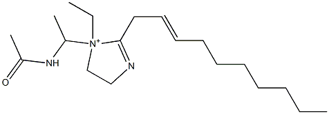 1-[1-(アセチルアミノ)エチル]-2-(2-デセニル)-1-エチル-2-イミダゾリン-1-イウム 化学構造式