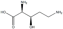 (3R)-3-Hydroxy-L-ornithine Structure