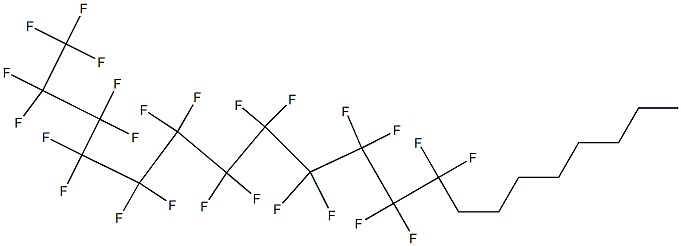 1,1,1,2,2,3,3,4,4,5,5,6,6,7,7,8,8,9,9,10,10,11,11,12,12-ペンタコサフルオロイコサン 化学構造式