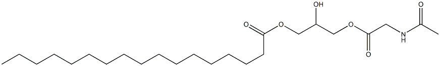 1-[(N-アセチルグリシル)オキシ]-2,3-プロパンジオール3-ヘプタデカノアート 化学構造式