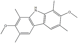 2,7-Dimethoxy-1,3,6,8-tetramethyl-9H-carbazole 结构式