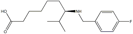 (R)-7-(4-Fluorobenzylamino)-8-methylnonanoic acid,,结构式