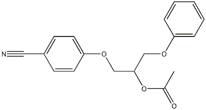 Acetic acid 1-(phenoxymethyl)-2-(4-cyanophenoxy)ethyl ester Structure