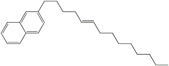 2-(5-Tetradecenyl)naphthalene,,结构式