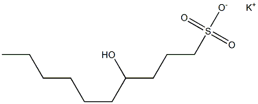 4-Hydroxydecane-1-sulfonic acid potassium salt Struktur