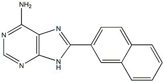 6-Amino-8-(2-naphthalenyl)-9H-purine,,结构式