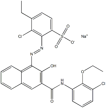  3-Chloro-4-ethyl-2-[[3-[[(3-chloro-2-ethoxyphenyl)amino]carbonyl]-2-hydroxy-1-naphtyl]azo]benzenesulfonic acid sodium salt