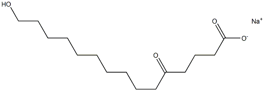 15-Hydroxy-5-oxopentadecanoic acid sodium salt Struktur