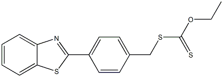 Dithiocarbonic acid O-ethyl S-[[4-(2-benzothiazolyl)phenyl]methyl] ester,,结构式