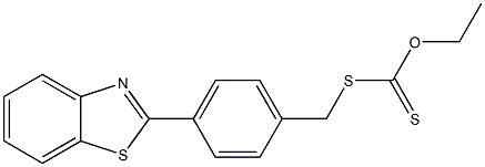 Dithiocarbonic acid O-ethyl S-[[4-(2-benzothiazolyl)phenyl]methyl] ester Structure