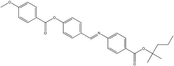 4-[4-(4-Methoxybenzoyloxy)benzylideneamino]benzoic acid (1,1-dimethylbutyl) ester 结构式