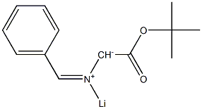 N-Benzylidene[[2-oxo-2-(1,1-dimethylethyloxy)ethananion]-1-yl]lithioaminium Structure