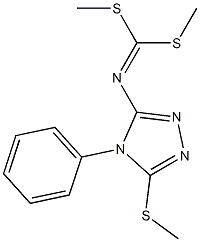 (4-Phenyl-3-methylthio-4H-1,2,4-triazol-5-yl)imidodithiocarbonic acid dimethyl ester