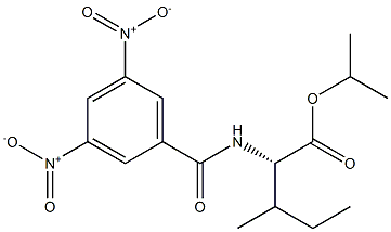 (2S)-2-[(3,5-ジニトロベンゾイル)アミノ]-3-メチルペンタン酸イソプロピル 化学構造式