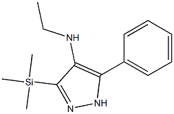 5-Phenyl-4-(ethylamino)-3-(trimethylsilyl)-1H-pyrazole Structure