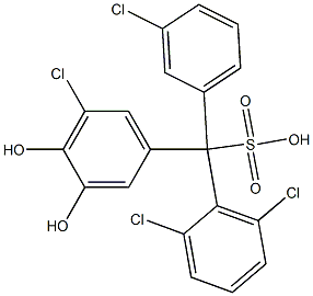 (3-Chlorophenyl)(2,6-dichlorophenyl)(5-chloro-3,4-dihydroxyphenyl)methanesulfonic acid
