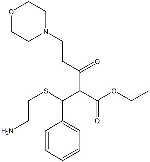 2-[Phenyl(2-aminoethylthio)methyl]-5-morpholino-3-oxopentanoic acid ethyl ester Structure