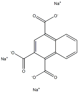1,2,4-ナフタレントリカルボン酸トリナトリウム 化学構造式
