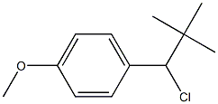 4-メトキシ-1-(1-クロロ-2,2-ジメチルプロピル)ベンゼン 化学構造式