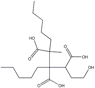 Butane-1,2,3-tricarboxylic acid 1-(2-hydroxyethyl)2,3-dipentyl ester,,结构式