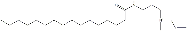 N,N-ジメチル-N-[3-[(1-オキソヘキサデシル)アミノ]プロピル]-2-プロペン-1-アミニウム 化学構造式