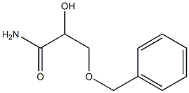 2-ヒドロキシ-3-(ベンジルオキシ)プロパンアミド 化学構造式