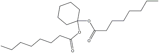 Dioctanoic acid 1,1-cyclohexanediyl ester 结构式