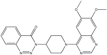 3-[1-(6,7-Dimethoxy-4-quinazolinyl)-4-piperidinyl]-1,2,3-benzotriazin-4(3H)-one