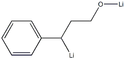 リチウム3-フェニル-3-リチオ-1-プロパノラート 化学構造式