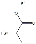 [S,(+)]-2-メルカプト酪酸カリウム 化学構造式