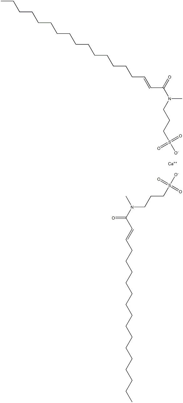 Bis[3-[N-(2-octadecenoyl)-N-methylamino]-1-propanesulfonic acid]calcium salt Structure