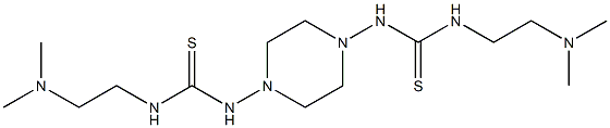 1,1'-(1,4-ピペラジンジイル)ビス[3-[2-(ジメチルアミノ)エチル]チオ尿素] 化学構造式