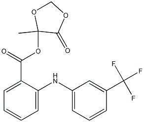 2-[(3-Trifluoromethylphenyl)amino]benzoic acid 5-methyl-4-oxo-1,3-dioxolan-5-yl ester 结构式