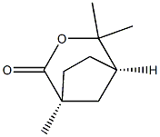 (1S,5R)-1,4,4-トリメチル-3-オキサビシクロ[3.2.1]オクタン-2-オン 化学構造式
