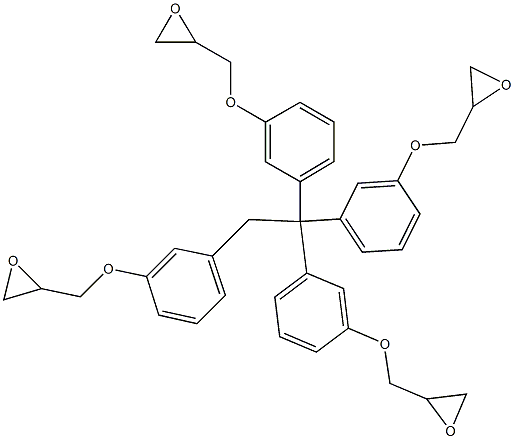 1,1,1,2-テトラキス(3-グリシジルオキシフェニル)エタン 化学構造式