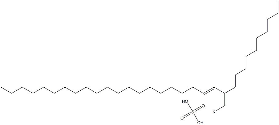 Sulfuric acid 2-decyl-3-tricosenyl=potassium ester salt,,结构式