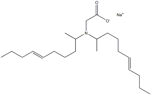 N,N-ジ(6-デセン-2-イル)グリシンナトリウム 化学構造式