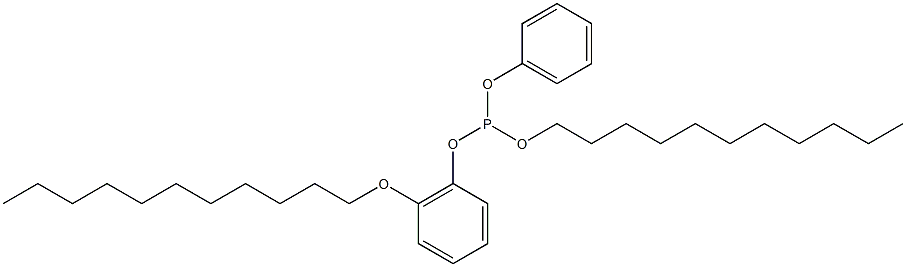 Phosphorous acid 6-(undecyloxy)undecyldiphenyl ester Structure