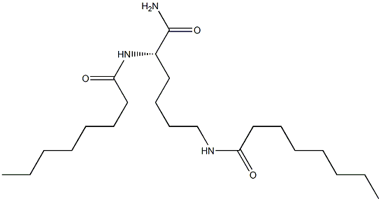 N2,N6-Dioctanoyl-L-lysinamide Struktur