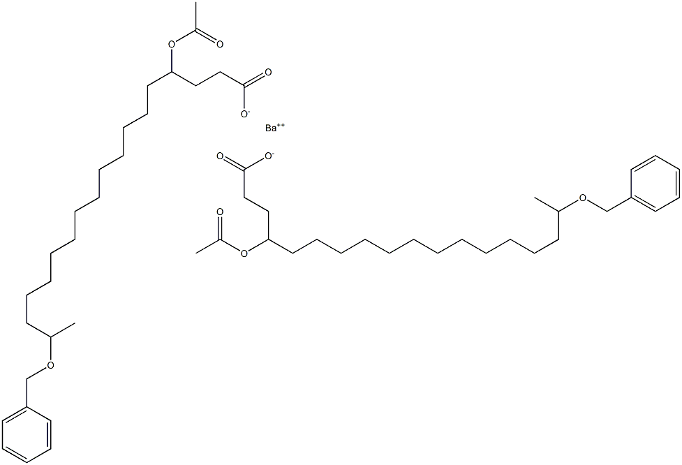 Bis(17-benzyloxy-4-acetyloxystearic acid)barium salt Structure