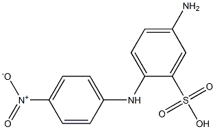 2-(4-ニトロフェニルアミノ)-5-アミノベンゼンスルホン酸 化学構造式