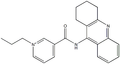 3-[[(1,2,3,4-Tetrahydroacridin)-9-yl]carbamoyl]-1-propylpyridin-1-ium Structure