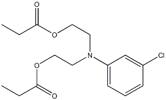 Dipropionic acid (3-chlorophenylimino)bisethylene ester 结构式