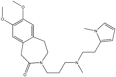 2,3-Dihydro-7,8-dimethoxy-3-[3-[N-[2-(1-methyl-1H-pyrrol-2-yl)ethyl]-N-methylamino]propyl]-1H-3-benzazepin-4(5H)-one