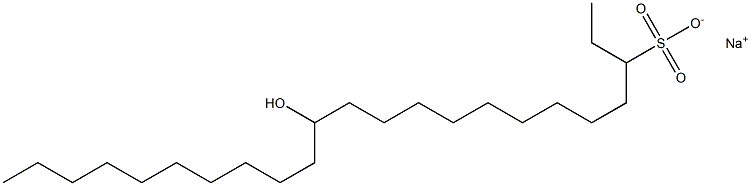 13-Hydroxytricosane-3-sulfonic acid sodium salt 结构式