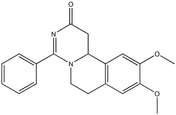 9,10-Dimethoxy-4-phenyl-1,6,7,11b-tetrahydro-2H-pyrimido[6,1-a]isoquinolin-2-one 结构式