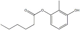 Hexanoic acid 3-hydroxy-2-methylphenyl ester Structure