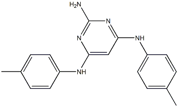 N',N''-Di-p-tolylpyrimidine-2,4,6-triamine Struktur