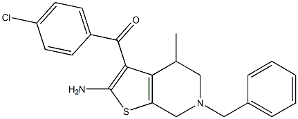 2-Amino-3-(4-chlorobenzoyl)-4,5,6,7-tetrahydro-4-methyl-6-benzylthieno[2,3-c]pyridine